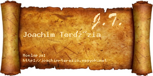 Joachim Terézia névjegykártya