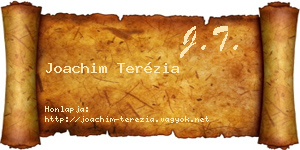 Joachim Terézia névjegykártya